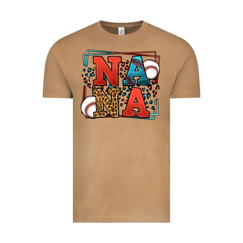Baseball Nana Leopard Frame Vintage Tee by LillyAllenDesigns | Teevron