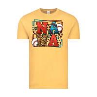 Vintage Mustard Baseball nana leopard frame Vintage Tee - LillyAllenDesigns