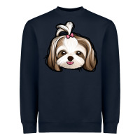 Navy shih tzu Heavyweight Sweatshirt - Jasminsmagicworld