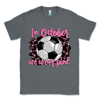 Charcoal Heather in october we wear pink soccer Classic Tee - BarkalooDesign