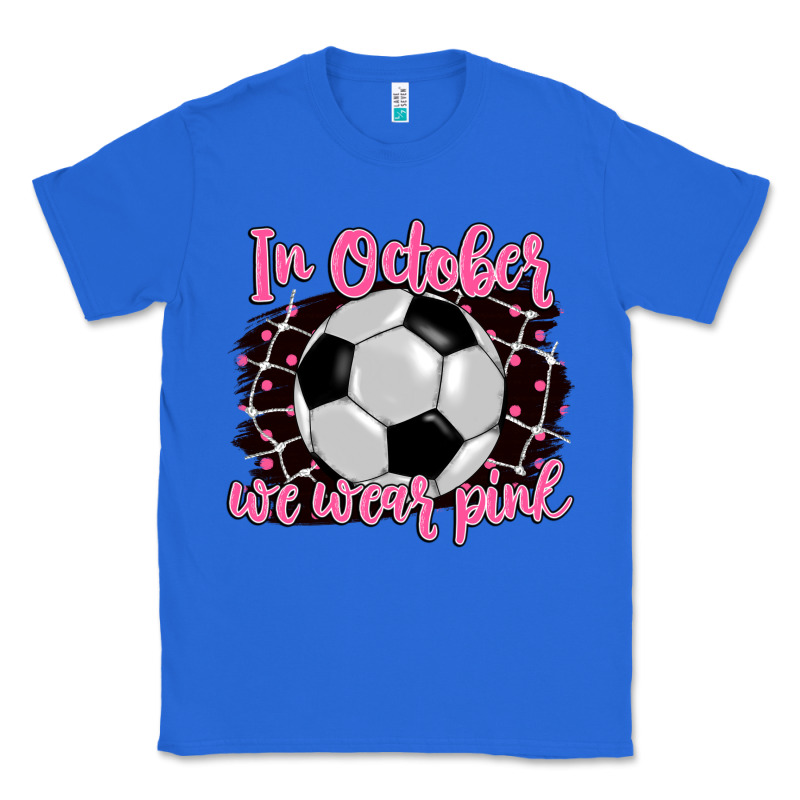 In October We Wear Pink Soccer Classic Tee by BarkalooDesign | Teevron