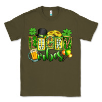 Army Green St. Patrick's Lucky vibes Classic Tee - OliviaCreatesArt