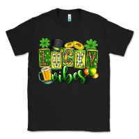 Black St. Patrick's Lucky vibes Classic Tee - OliviaCreatesArt