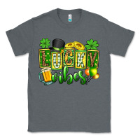 Charcoal Heather St. Patrick's Lucky vibes Classic Tee - OliviaCreatesArt