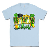 Dusty Blue St. Patrick's Lucky vibes Classic Tee - OliviaCreatesArt