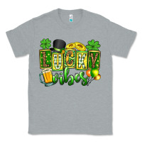 Heather Grey St. Patrick's Lucky vibes Classic Tee - OliviaCreatesArt