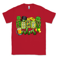 Red St. Patrick's Lucky vibes Classic Tee - OliviaCreatesArt