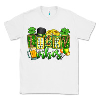 White St. Patrick's Lucky vibes Classic Tee - OliviaCreatesArt