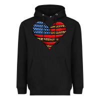 Black american leopard brushstroke heart Heavyweight Hoodie - Jasminsmagicworld