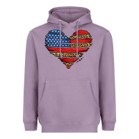 Lavender american leopard brushstroke heart Heavyweight Hoodie - Jasminsmagicworld
