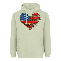 Matcha american leopard brushstroke heart Heavyweight Hoodie - Jasminsmagicworld