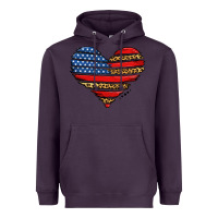 Plum american leopard brushstroke heart Heavyweight Hoodie - Jasminsmagicworld