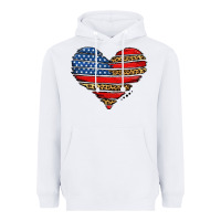 White american leopard brushstroke heart Heavyweight Hoodie - Jasminsmagicworld