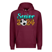 Burgundy soccer senior 2024 Premium Hoodie - BarkalooDesign