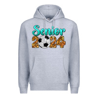 Heather Grey soccer senior 2024 Premium Hoodie - BarkalooDesign