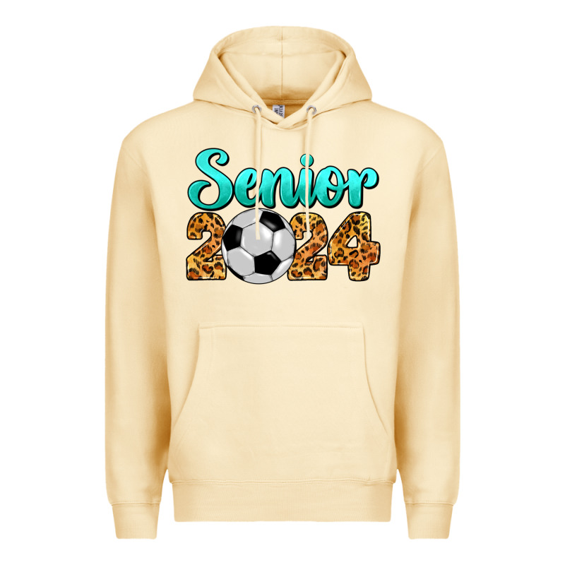 Soccer Senior 2024 Premium Hoodie by BarkalooDesign | Teevron