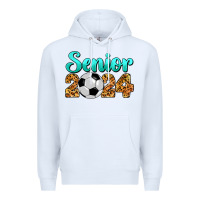 White soccer senior 2024 Premium Hoodie - BarkalooDesign