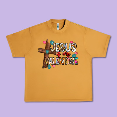 Jesus Is My Valentine Urban Heavy Tee Designed By Cowhidedigitalart