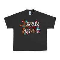 Pigment Black jesus is my valentine Urban Heavy Tee - CowhideDigitalArt