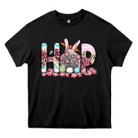 Black Easter Day Hop bunny Heavy Core Tee - OliviaCreatesArt