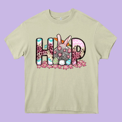 Easter Day Hop Bunny Heavy Core Tee Designed By Oliviacreatesart