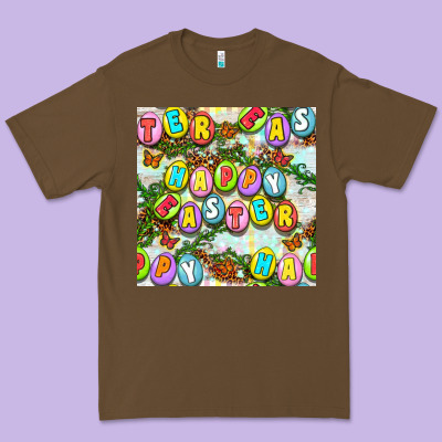 Happy Easter Seamless Pattern Premium Tee Designed By Bundleandbundleshop