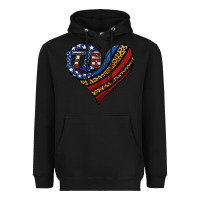 Black american western leopard flag heart Heavyweight Hoodie - Jasminsmagicworld