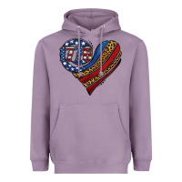 Lavender american western leopard flag heart Heavyweight Hoodie - Jasminsmagicworld