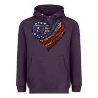 Plum american western leopard flag heart Heavyweight Hoodie - Jasminsmagicworld