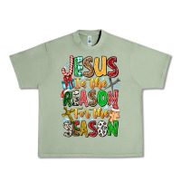 Oil Green jesus is the reason for the season Urban Heavy Tee - CowhideDigitalArt