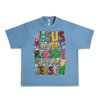 Pebble Blue jesus is the reason for the season Urban Heavy Tee - CowhideDigitalArt