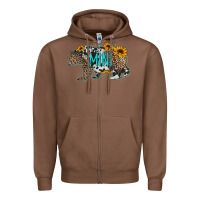 Chestnut baby bear mini sunflowers leopard cowhide mother's day Zipper Hoodie - Jasminsmagicworld