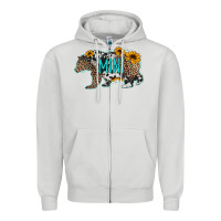 Dove Grey baby bear mini sunflowers leopard cowhide mother's day Zipper Hoodie - Jasminsmagicworld