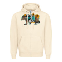 Sandshell baby bear mini sunflowers leopard cowhide mother's day Zipper Hoodie - Jasminsmagicworld