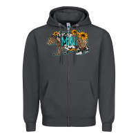 Smoke baby bear mini sunflowers leopard cowhide mother's day Zipper Hoodie - Jasminsmagicworld