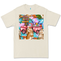 Bone Easter Bunny With Truck Seamless Pattern Premium Tee - BundleAndBundleShop