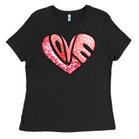 Heart Shaped Love Valentine's Day Ladies Tee | Teevron