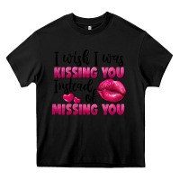 Black I wish i was kissing you instead of missing you Heavy Core Tee - FaDigitalArtStudio
