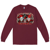 Burgundy chillin with my gnomies Long Sleeve Tee - SublimationCraftShop