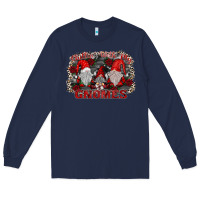 Navy chillin with my gnomies Long Sleeve Tee - SublimationCraftShop