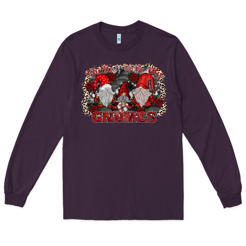 Chillin With My Gnomies Long Sleeve Tee by SublimationCraftShop | Teevron