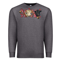 Charcoal Heather xoxo charolais and black angus Premium Sweatshirt - RanaPortraitStore