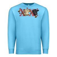 Ocean Blue xoxo charolais and black angus Premium Sweatshirt - RanaPortraitStore