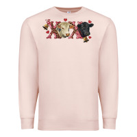 Pale Pink xoxo charolais and black angus Premium Sweatshirt - RanaPortraitStore
