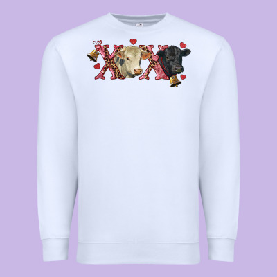 Xoxo Charolais And Black Angus Premium Sweatshirt Designed By Ranaportraitstore