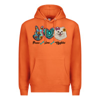 Carrot peace love pomeranian Premium Hoodie - RanaPortraitStore