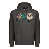 Smoke peace love pomeranian Premium Hoodie - RanaPortraitStore