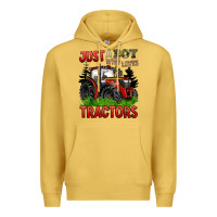 Antique Gold just a boy who loves tractors red tractor Premium Hoodie - BarkalooDesign