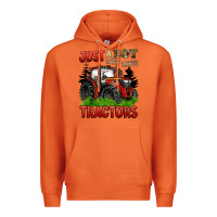 Carrot just a boy who loves tractors red tractor Premium Hoodie - BarkalooDesign