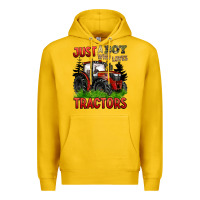Lemon just a boy who loves tractors red tractor Premium Hoodie - BarkalooDesign